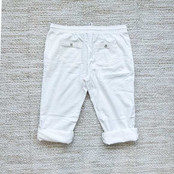 LV96 White Linen Pants XL – Adjustable Length - Picture 5 of 6